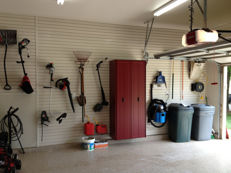 Naperville - Slatwall and a Garage Storage Cabinet